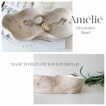 Load image into Gallery viewer, Amélié Beige Marbled Wave Dish/Bowl
