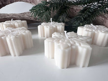 Load image into Gallery viewer, Snowflake Christmas Candles Set Of Six
