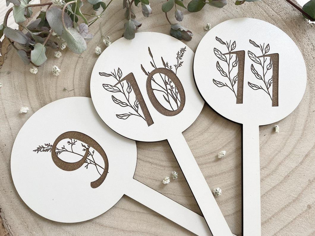 Botanical Table Numbers