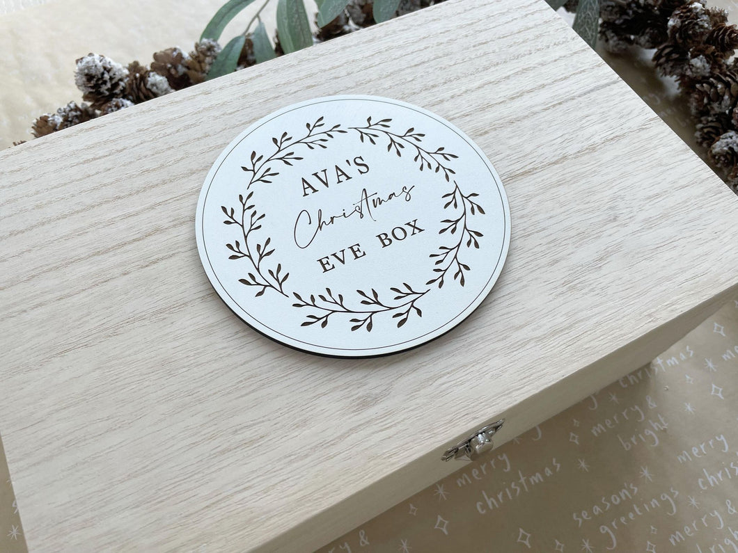 Botanical Personalised Christmas Eve Box Sign